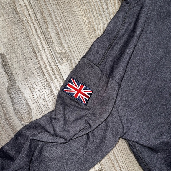 London King UK England flag gray thick well made grey hoodie EUC 2XL - Picture 5 of 6